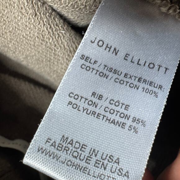 John Elliott Joggers Sweatpants Pre SS19 Brown Terry Womens 0 XS Zip Pockets - Picture 11 of 11